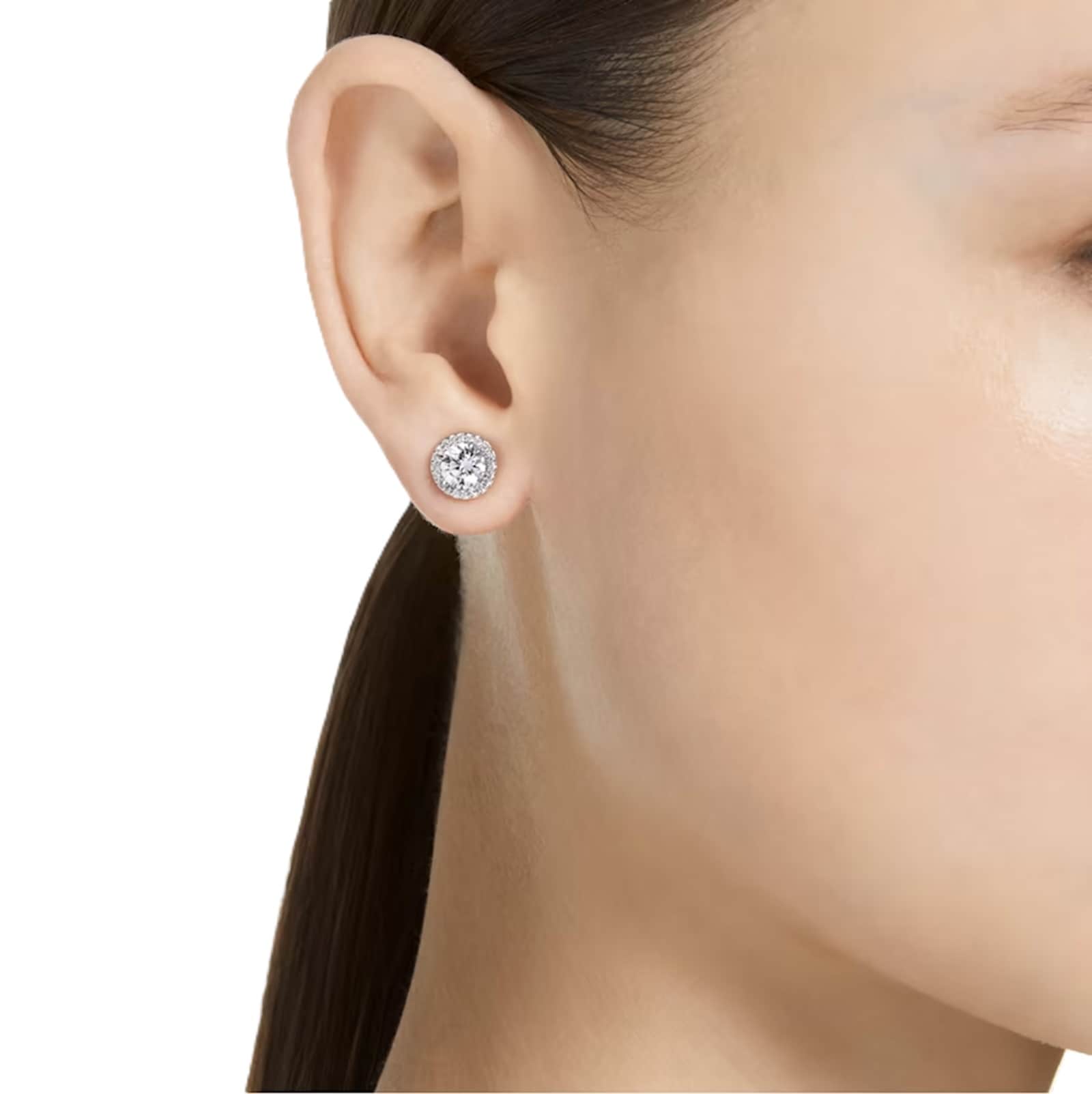 SWAROVSKI Rhodium Plated Constella Cubic Zirconia Stud Earrings