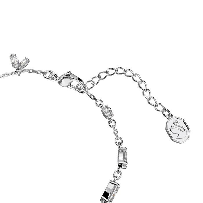 SWAROVSKI Rhodium Plated Gema Floral Cubic Zirconia Bracelet