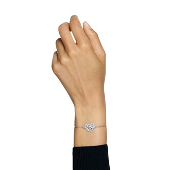SWAROVSKI Rhodium Plated Gema Flower Cubic Zirconia Bracelet SWAROVSKI Rhodium Plated Gema Flower Cubic Zirconia Bracelet