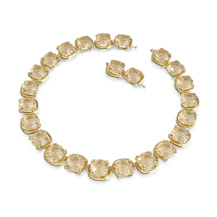 SWAROVSKI Yellow Gold Coloured Harmonia Gold Crystal Necklace