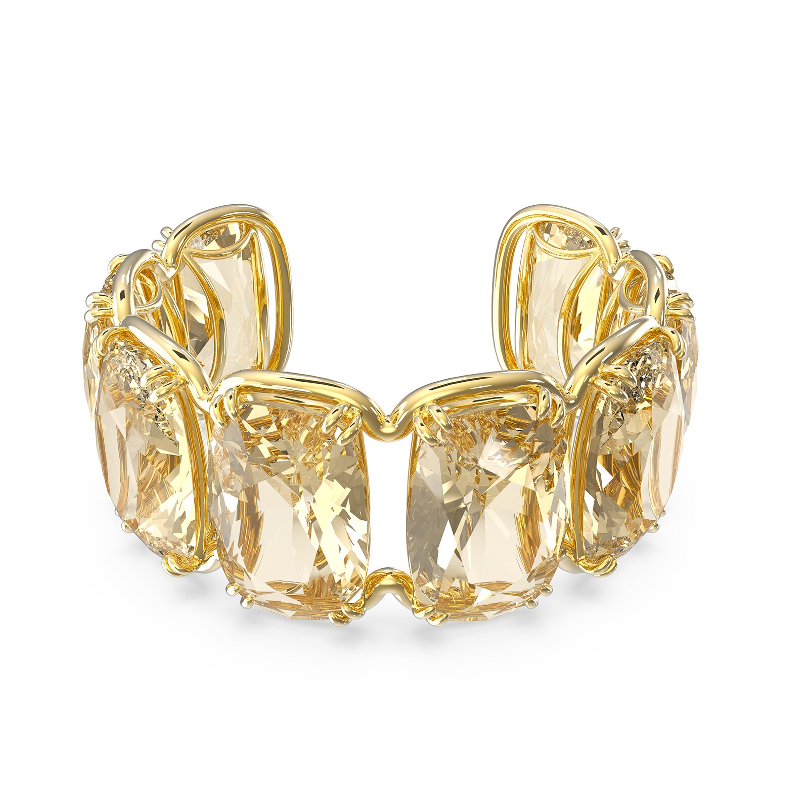 SWAROVSKI Yellow Gold Coloured Harmonia Gold Crystal Bangle