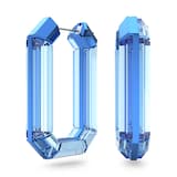 SWAROVSKI Aluminium Lucent Aqua Crystal Hoop Earrings