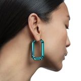 SWAROVSKI Aluminium Lucent Green Crystal Hoop Earrings