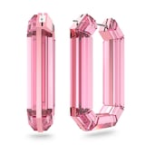 SWAROVSKI Aluminium Lucent Pink Crystal Hoop Earrings