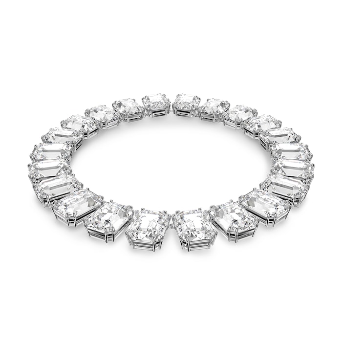 SWAROVSKI Rhodium Plated Millenia Octagon Crystal Necklace