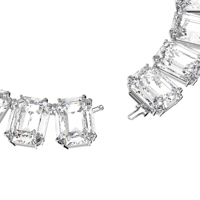 SWAROVSKI Rhodium Plated Millenia Octagon Crystal Necklace