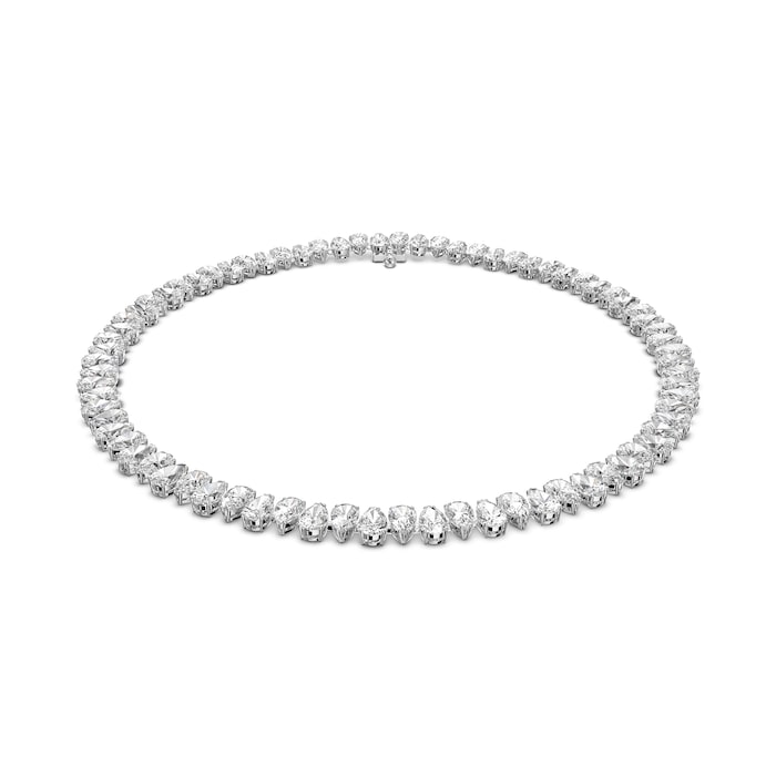 SWAROVSKI Rhodium Plated Millenia Pear Cubic Zirconia Necklace