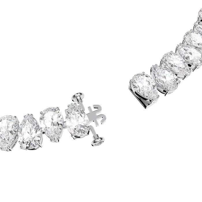SWAROVSKI Rhodium Plated Millenia Pear Cubic Zirconia Necklace