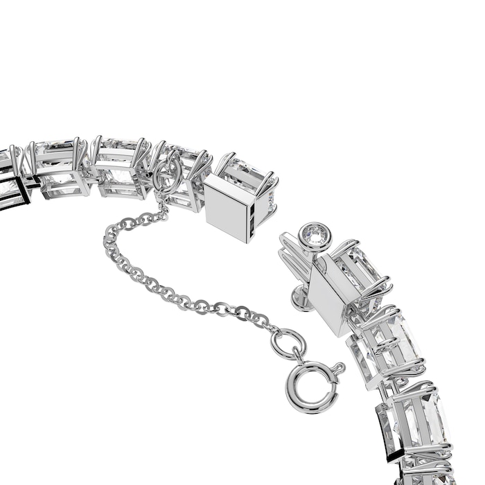 SWAROVSKI Rhodium Plated Millenia Small Square Cubic Zirconia Bracelet