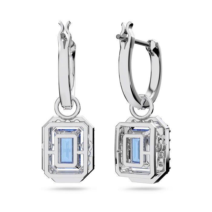 SWAROVSKI Rhodium Plated Millenia Blue Cubic Zirconia Drop Earrings