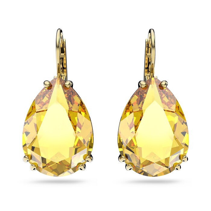 SWAROVSKI Yellow Gold Coloured Millenia Yellow Crystal Drop Earrings