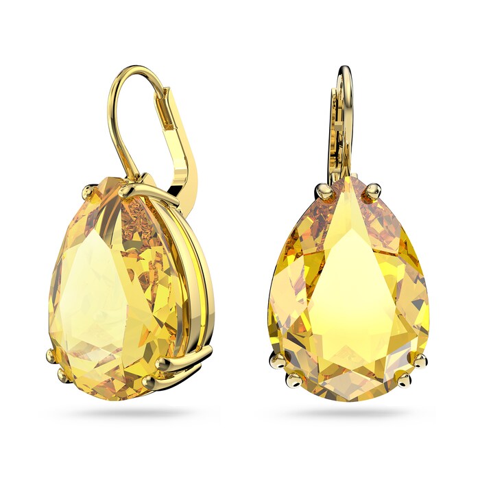 SWAROVSKI Yellow Gold Coloured Millenia Yellow Crystal Drop Earrings