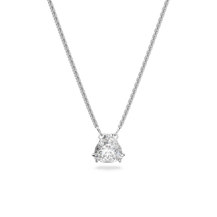 SWAROVSKI Rhodium Plated Millenia Trilliant White Cubic Zirconia Pendant