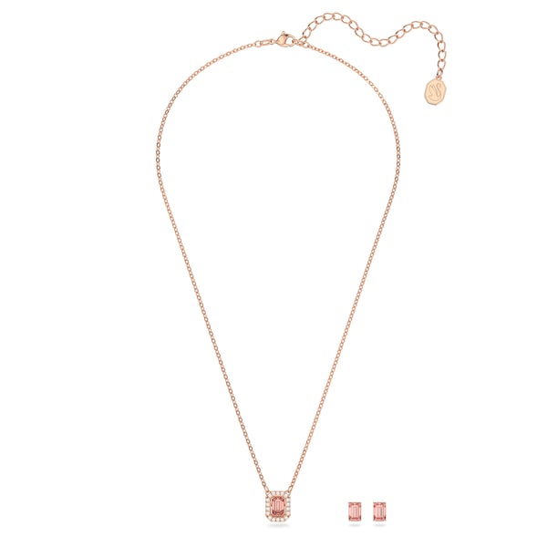 SWAROVSKI Rose Gold Coloured Millenia Pink Cubic Zirconia Box Set ...
