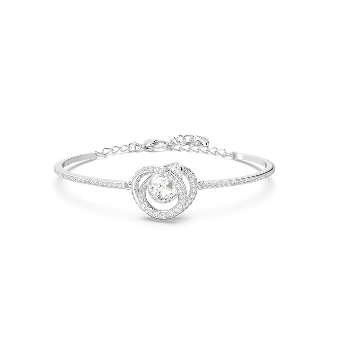 SWAROVSKI Rhodium Plated Generation Crystal Bangle