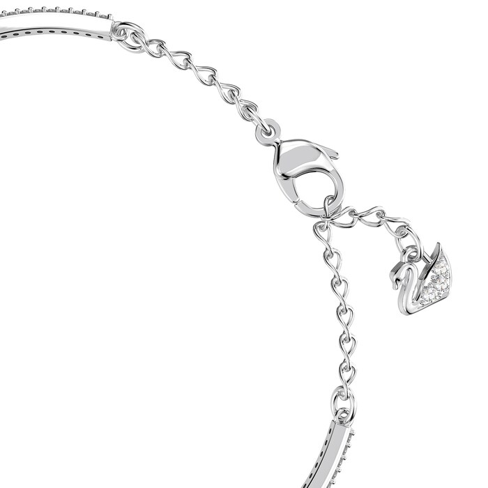 SWAROVSKI Rhodium Plated Sparkling Blue Cubic Zirconia Bangle
