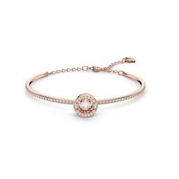 37742431 - Rose Gold Coloured Sparkling White=Cubic Zirconia Bangle