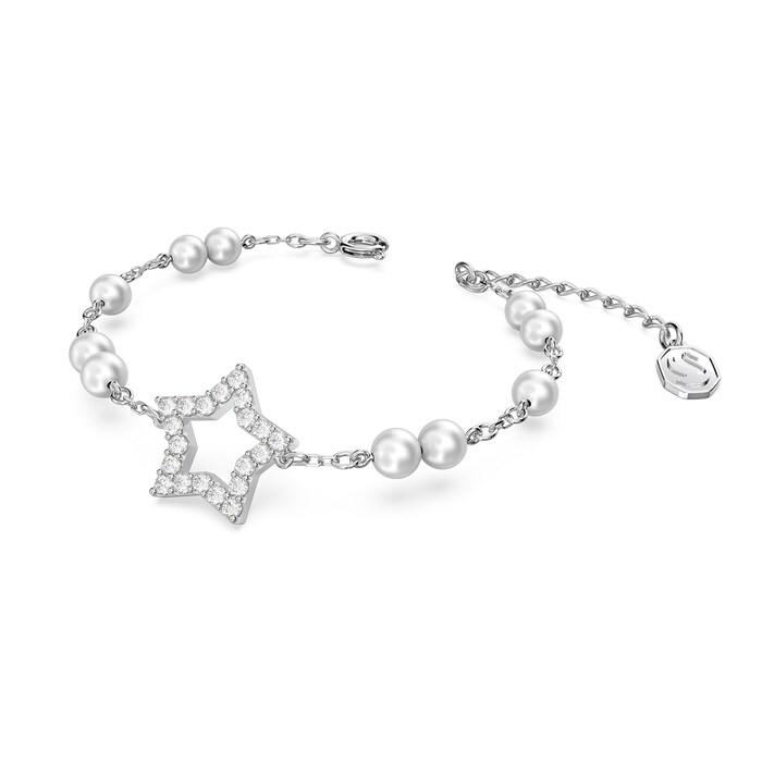 SWAROVSKI Rhodium Plated Stella Star White Crystal Bracelet