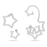 SWAROVSKI Rhodium Plated Stella Star Crystal Ear Cuff