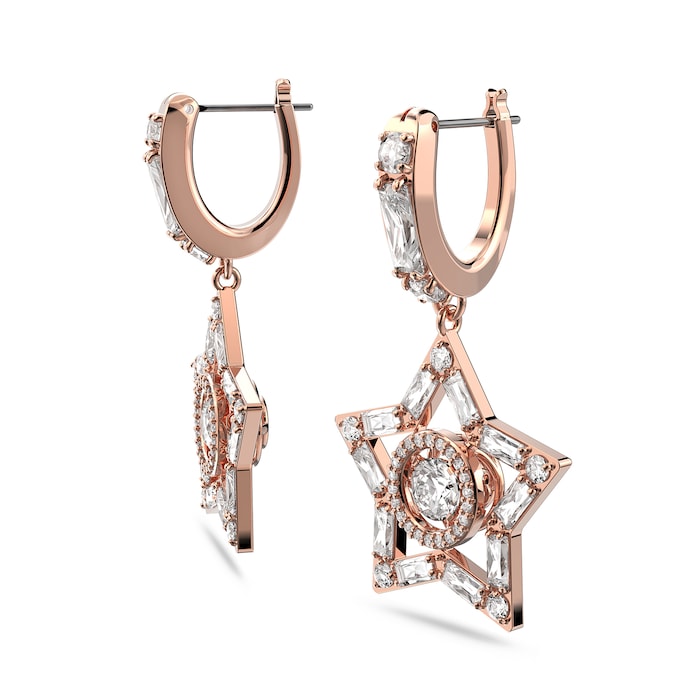 SWAROVSKI Rose Gold Coloured Stella Star Cubic Zirconia Drop Earrings