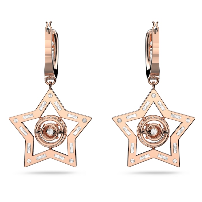 SWAROVSKI Rose Gold Coloured Stella Star Cubic Zirconia Drop Earrings