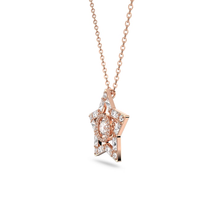 SWAROVSKI Rose Gold Coloured Stela Star White Cubic Zirconia Pendant