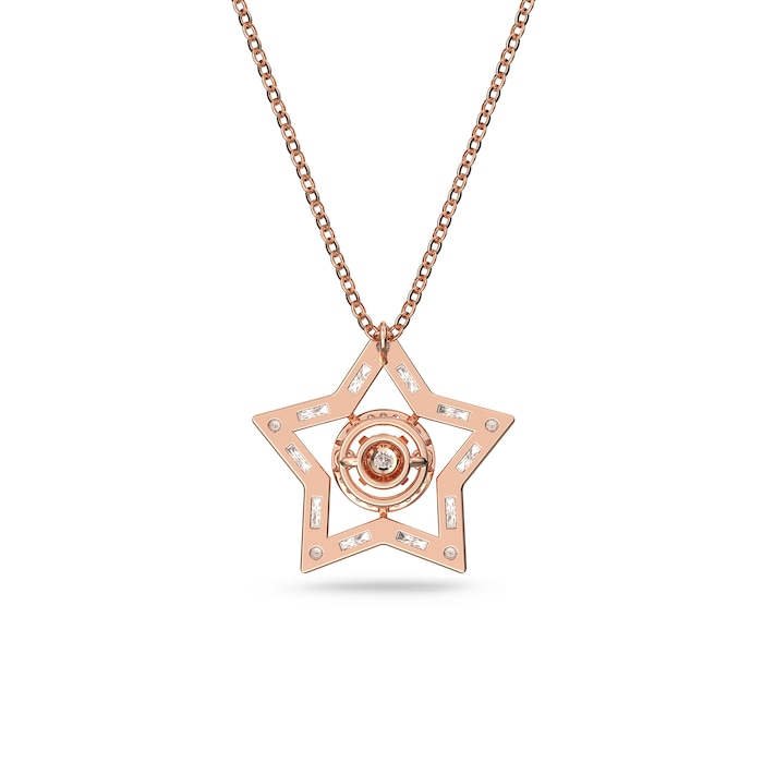 SWAROVSKI Rose Gold Coloured Stela Star White Cubic Zirconia Pendant