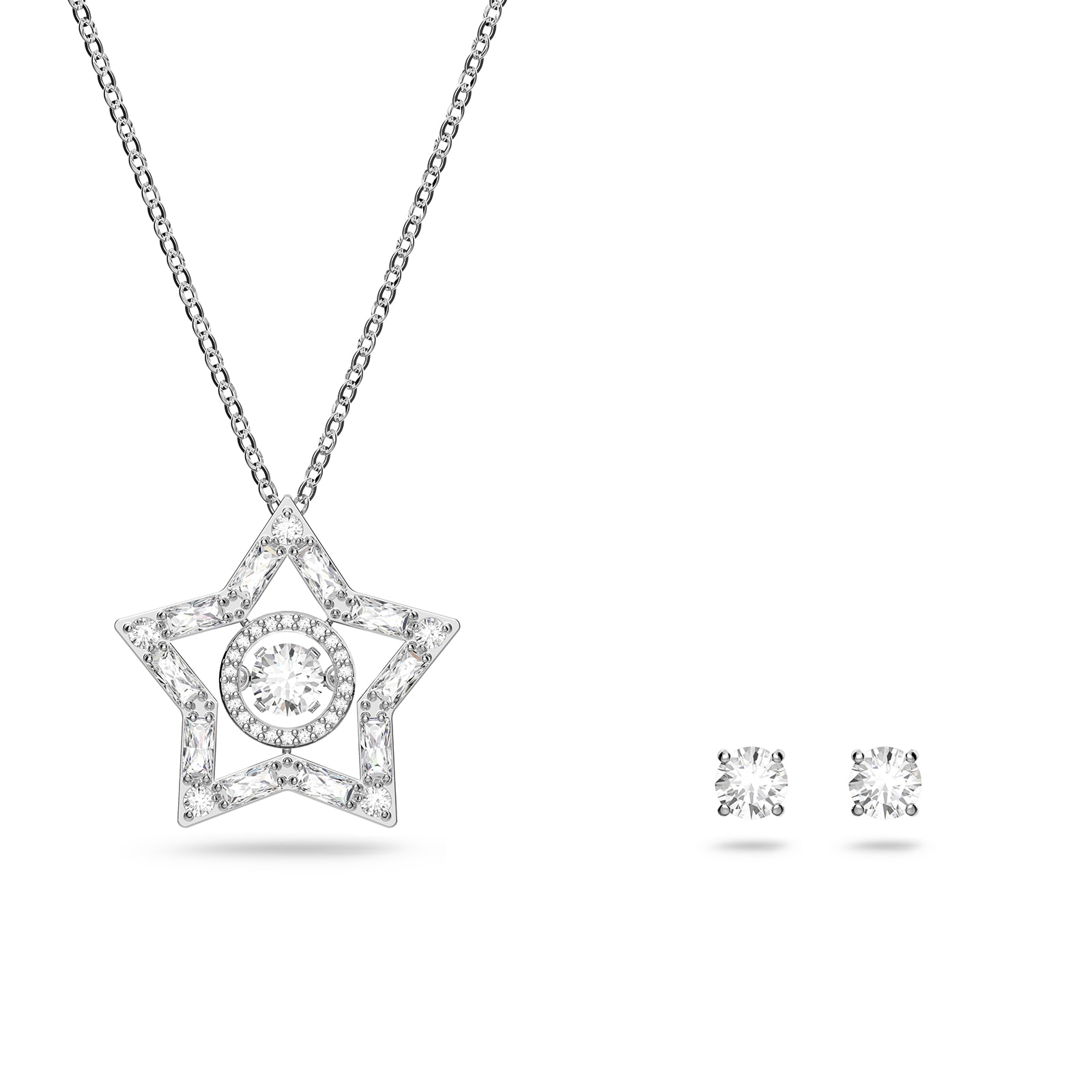 SWAROVSKI Rhodium Plated Stella Star Cubic Zirconia Box Set