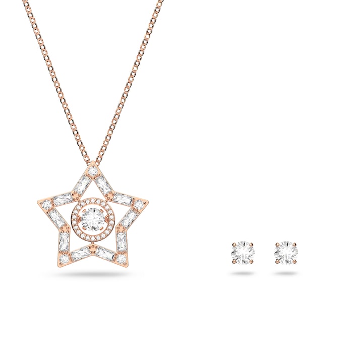 SWAROVSKI Rose Gold Coloured Stella Star Cubic Zirconia Box Set