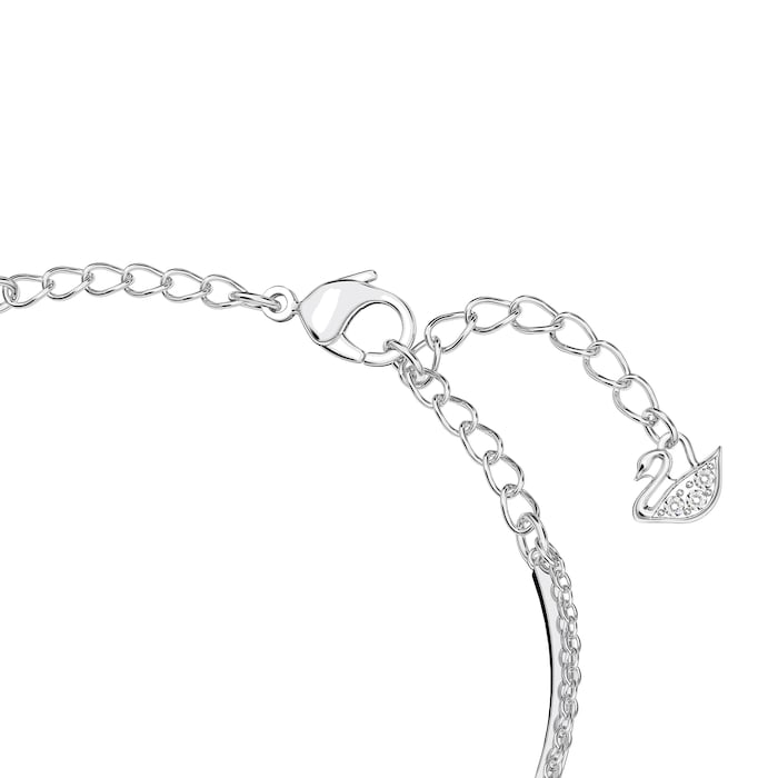 SWAROVSKI Rhodium Plated Infinity White Cubic Zirconia Bangle