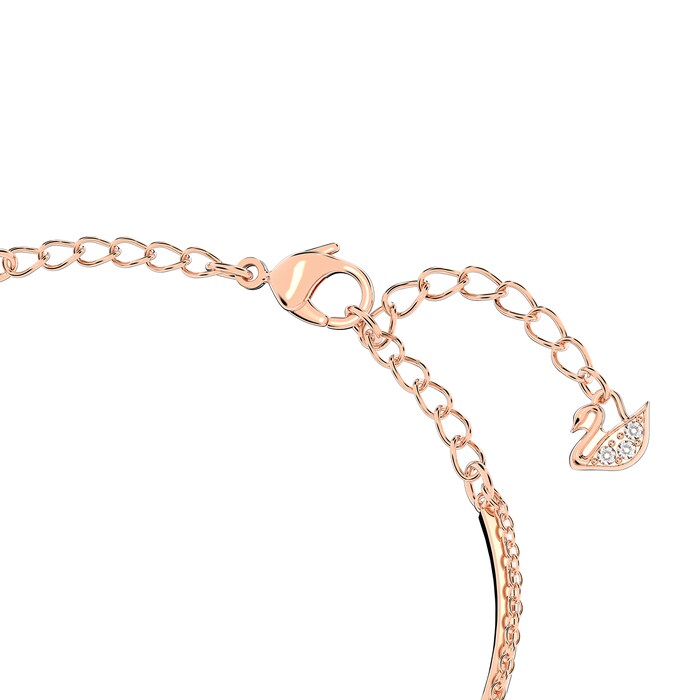 SWAROVSKI Rose Gold Coloured Infinity White Cubic Zirconia Bangle