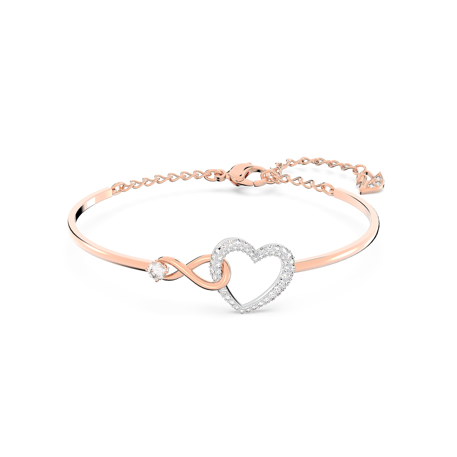 SWAROVSKI Bicolour Gold Coloured Infinity Cubic Zirconia Bangle
