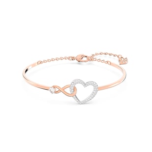 SWAROVSKI Bicolour Gold Coloured Infinity Cubic Zirconia Bangle