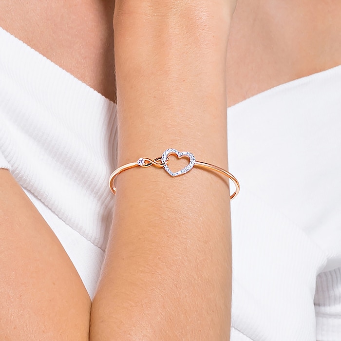 SWAROVSKI Bicolour Gold Coloured Infinity Cubic Zirconia Bangle