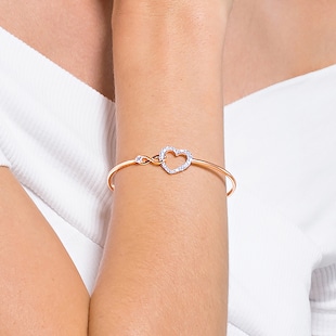 SWAROVSKI Bicolour Gold Coloured Infinity Cubic Zirconia Bangle