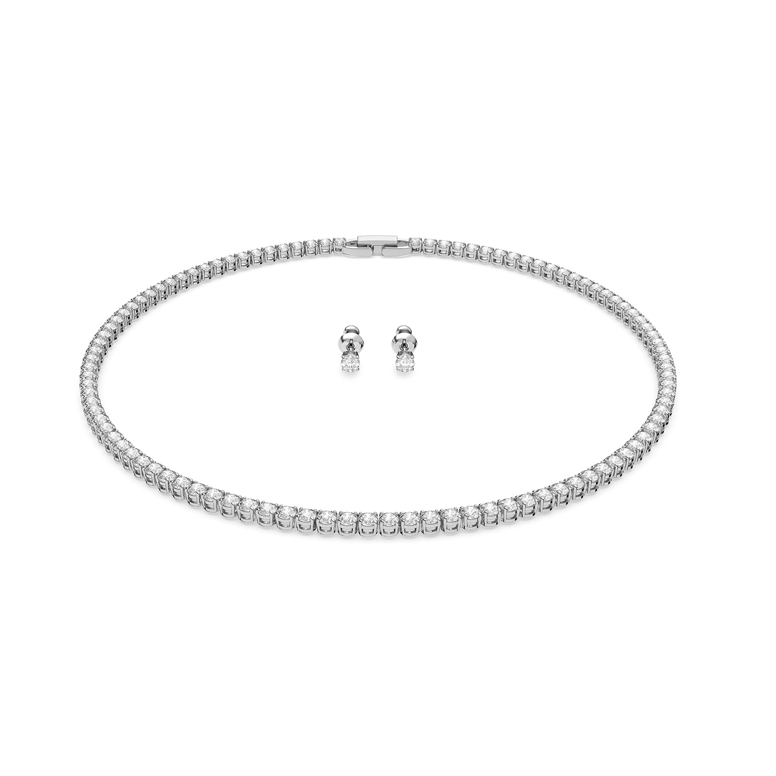SWAROVSKI Rhodium Plated Tennis Deluxe Cubic Zirconia Box Set