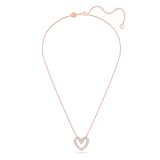 SWAROVSKI Rose Gold Coloured Una Pave Heart Crystal Pendant
