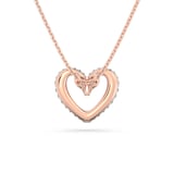 SWAROVSKI Rose Gold Coloured Una Pave Heart Crystal Pendant