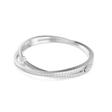 SWAROVSKI Hyperbola Silver Coloured Cubic Zirconia Two Band Bangle