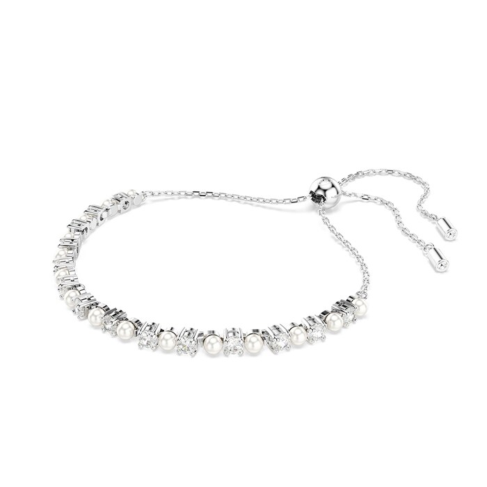 SWAROVSKI Matrix Silver Coloured Cubic Zirconia & Pearl Bracelet