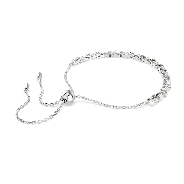 SWAROVSKI Matrix Silver Coloured Cubic Zirconia & Pearl Bracelet