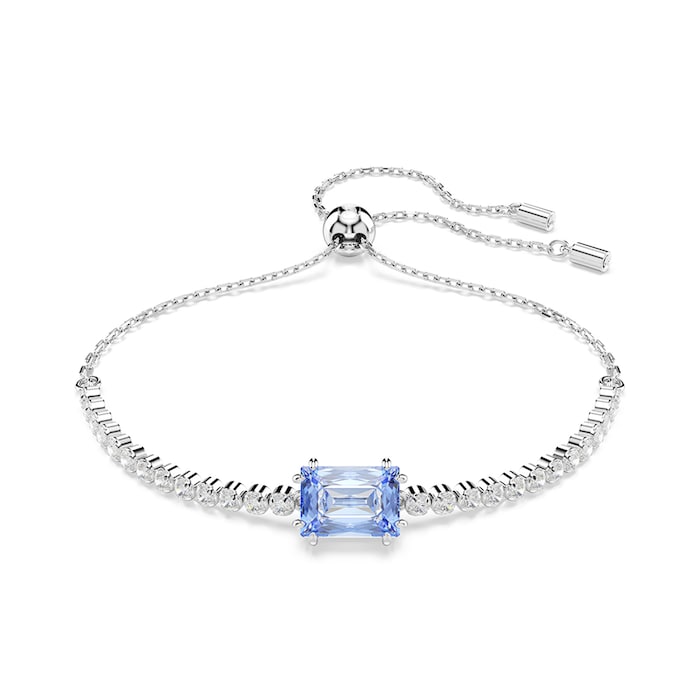 SWAROVSKI Matrix Silver Coloured Blue Cubic Zirconia Tennis Bracelet