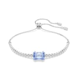 SWAROVSKI Matrix Silver Coloured Blue Cubic Zirconia Tennis Bracelet