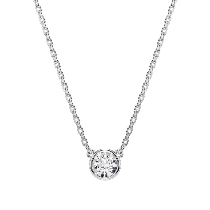 SWAROVSKI Imber Silver Coloured Cubic Zirconia Round Pendant Necklace