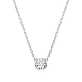 SWAROVSKI Imber Silver Coloured Cubic Zirconia Round Pendant Necklace