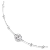 SWAROVSKI Una Angelic White Rhodium Plated Round Cut Crystal Pendant Necklace