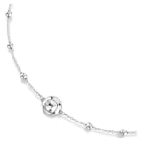 SWAROVSKI Una Angelic White Rhodium Plated Round Cut Crystal Pendant Necklace