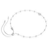 SWAROVSKI Una Angelic White Rhodium Plated Round Cut Crystal Pendant Necklace