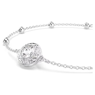 SWAROVSKI Una Angelic White Rhodium Plated Round Cut Crystal Bracelet SWAROVSKI Una Angelic White Rhodium Plated Round Cut Crystal Bracelet