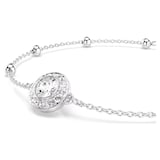 SWAROVSKI Una Angelic White Rhodium Plated Round Cut Crystal Bracelet